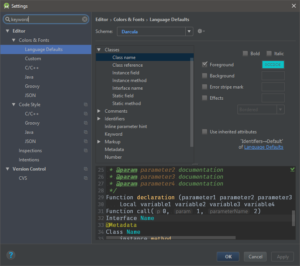 Android Studio Font and Color Settings